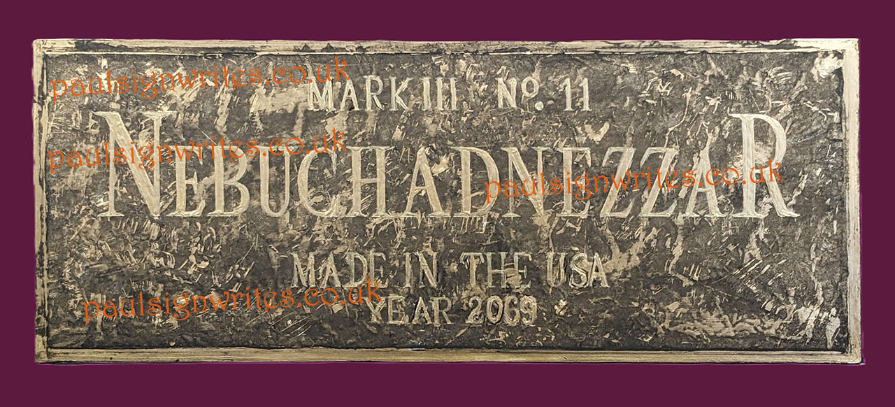 Nebuchadnezzar Plaque Paul Nichol