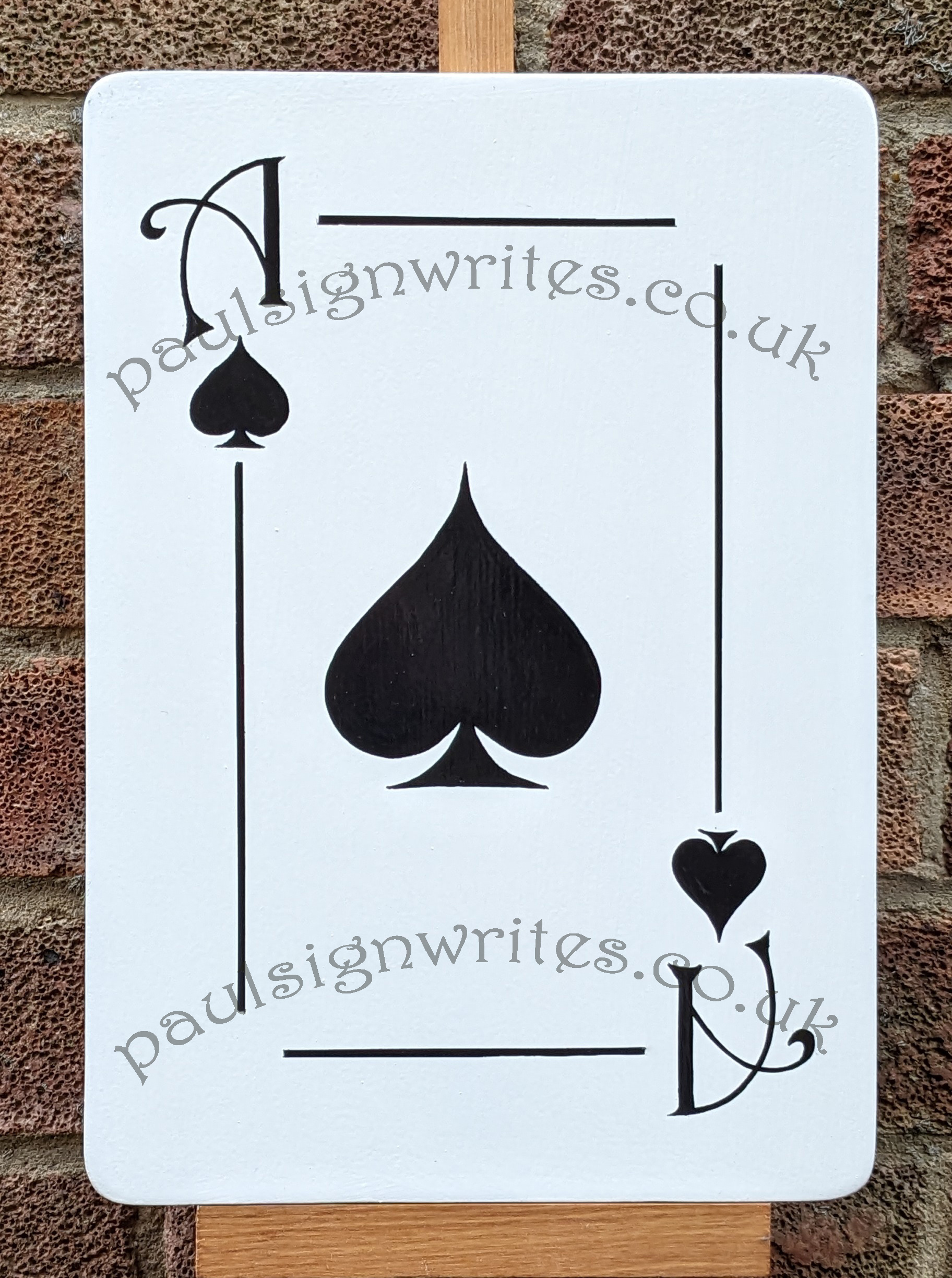 Ace Spade Playing Card sign art